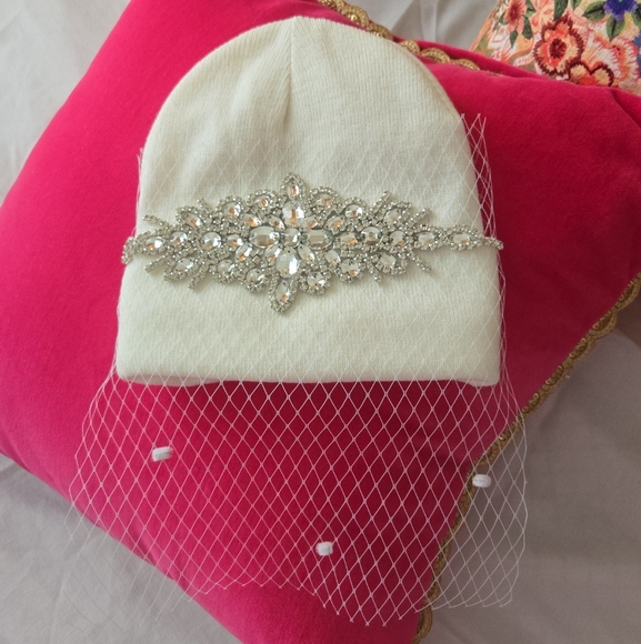 Embellished Mesh Beanie - Picture 1 of 2